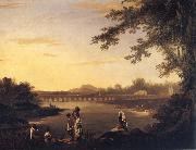 unknow artist A View of Marmalong Bridge with a Sepoy and Natives in the Foreground France oil painting artist